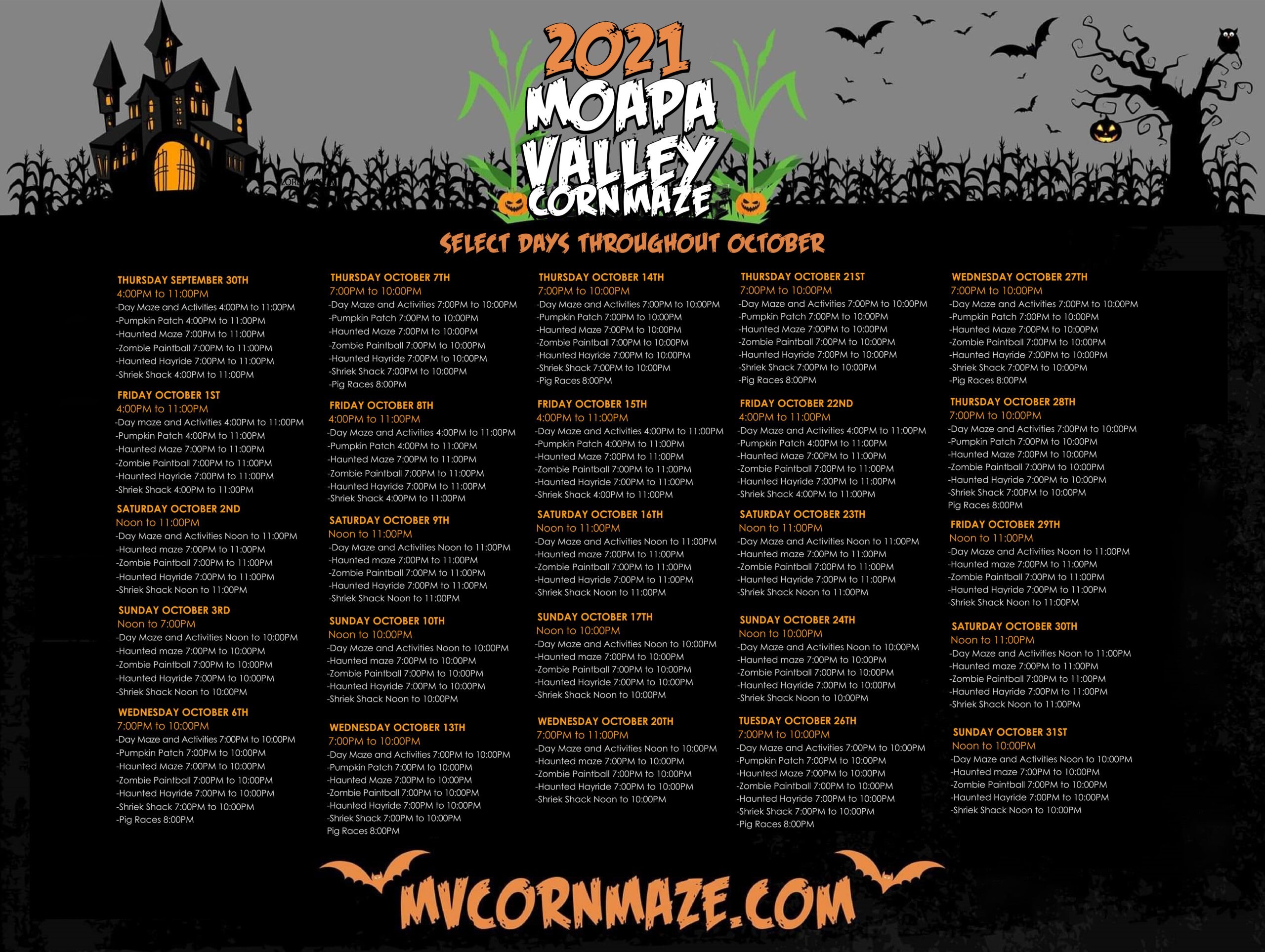 Prices, Location, Days & Hours