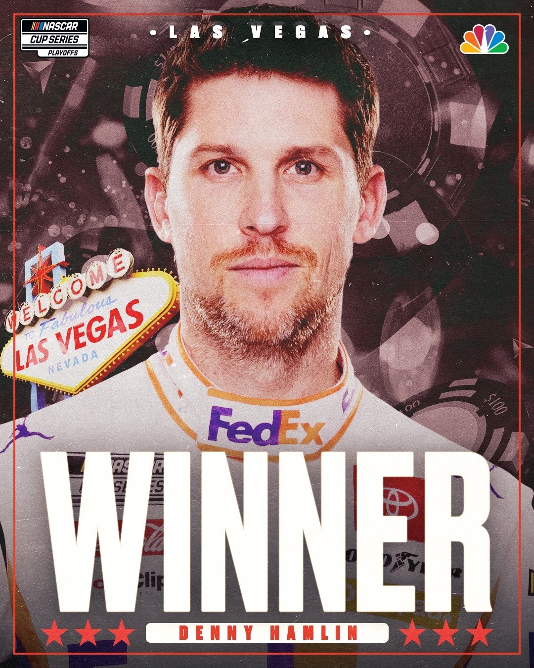 #1 Denny Hamlin holds off Chasee Elliott for a spot in the round of Eight