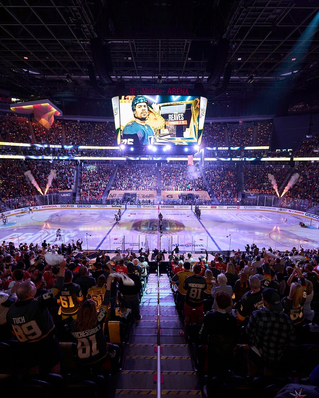 Las Vegas Golden Knights Vs. San Jose Sharks in T-mobile arena